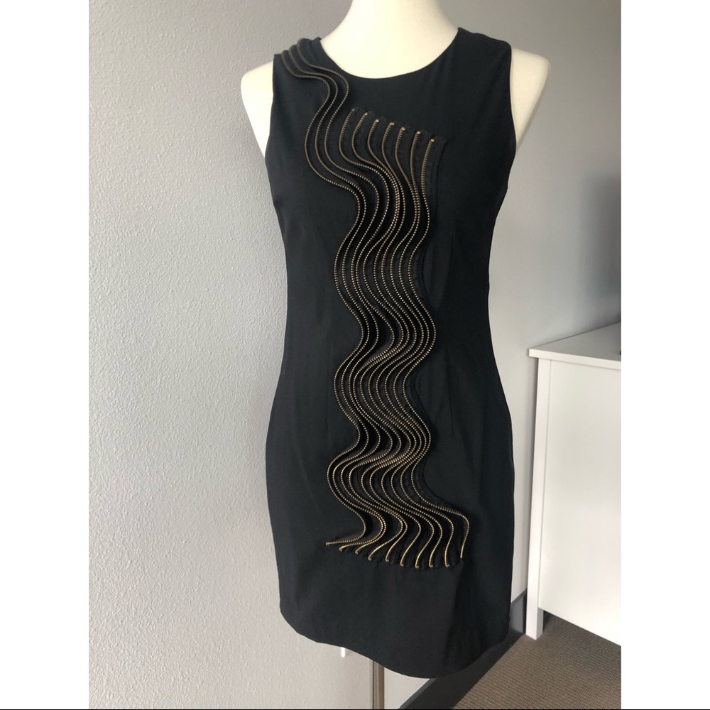 Akira sheath dress with zipper details